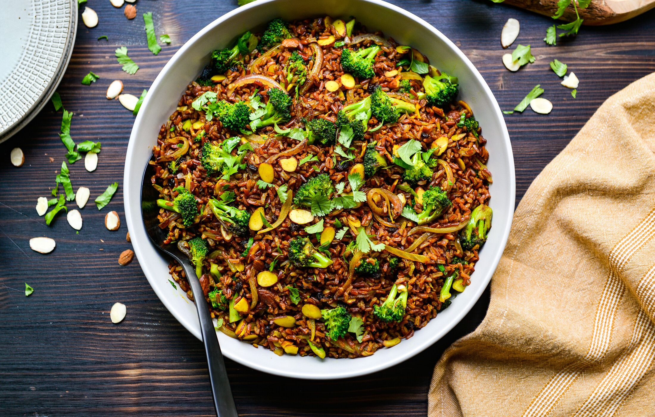 CURRIED RED RICE AND BROCCOLI STIR-FRY-1